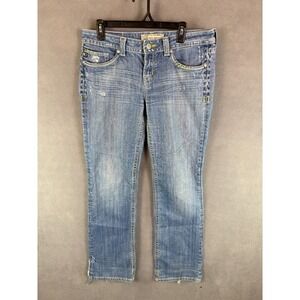 VTG MEK Denim Womens Jeans 34x33‎ Low Rise Acapulco Straight Y2K Embroidered